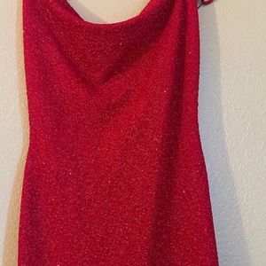 Sparkly red dress